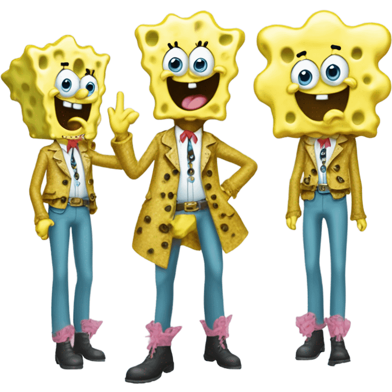 SpongeBob dressed like Dolly Parton  emoji