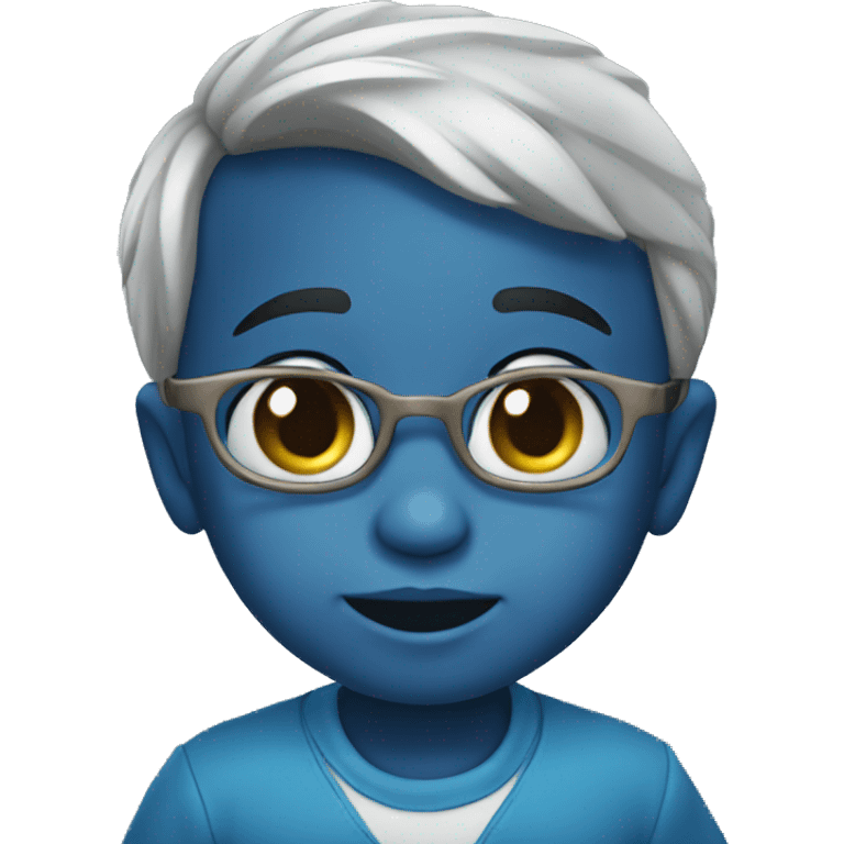 Lacinho azul bebe  emoji