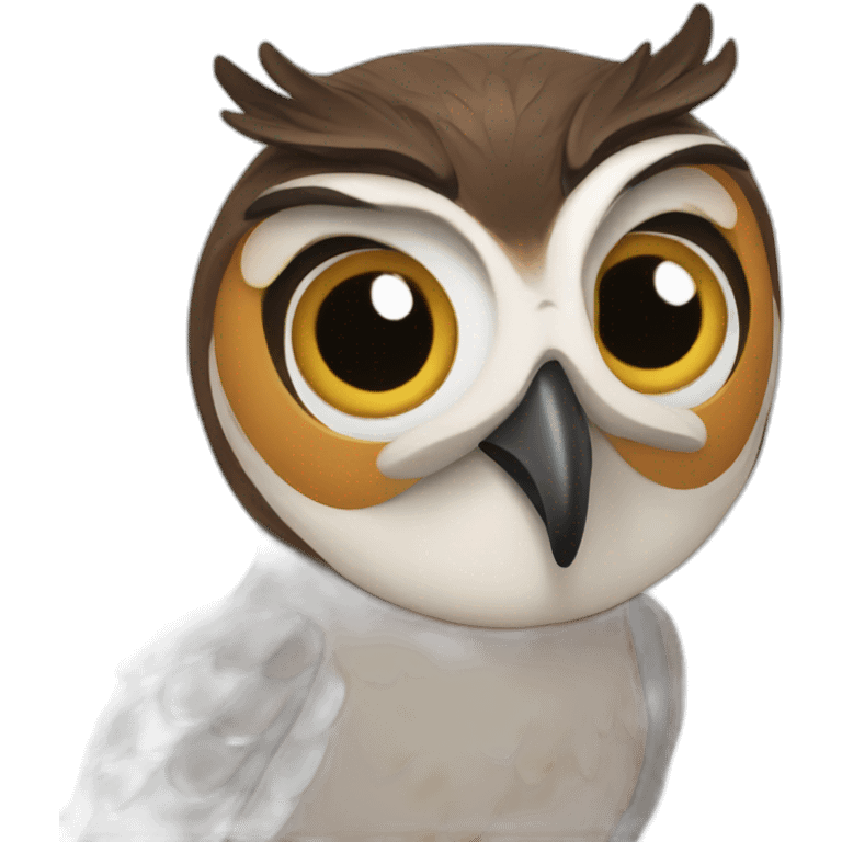 a goofy owl emoji