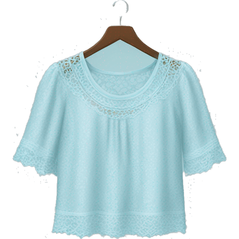 Light blue lace top  emoji