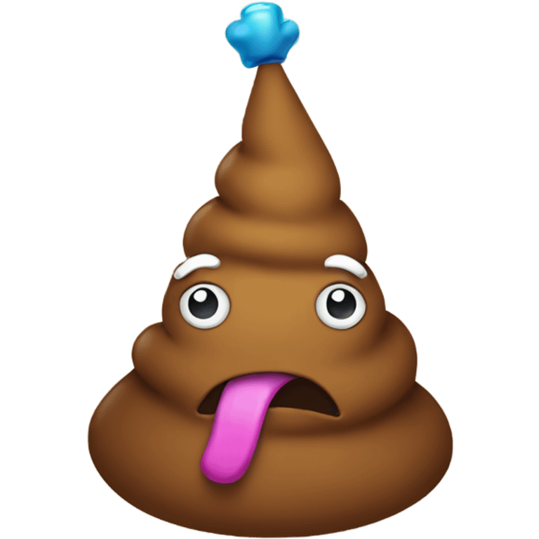 poop wearing party hat emoji