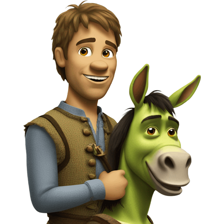 Shrek with donkey emoji