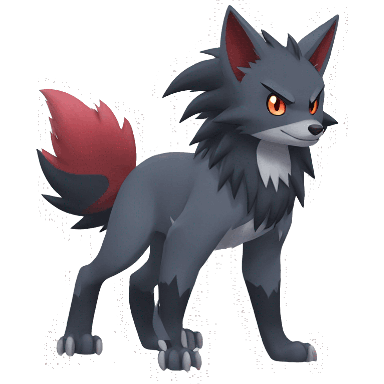 Zoroark-Mightyena-Zorua full body emoji