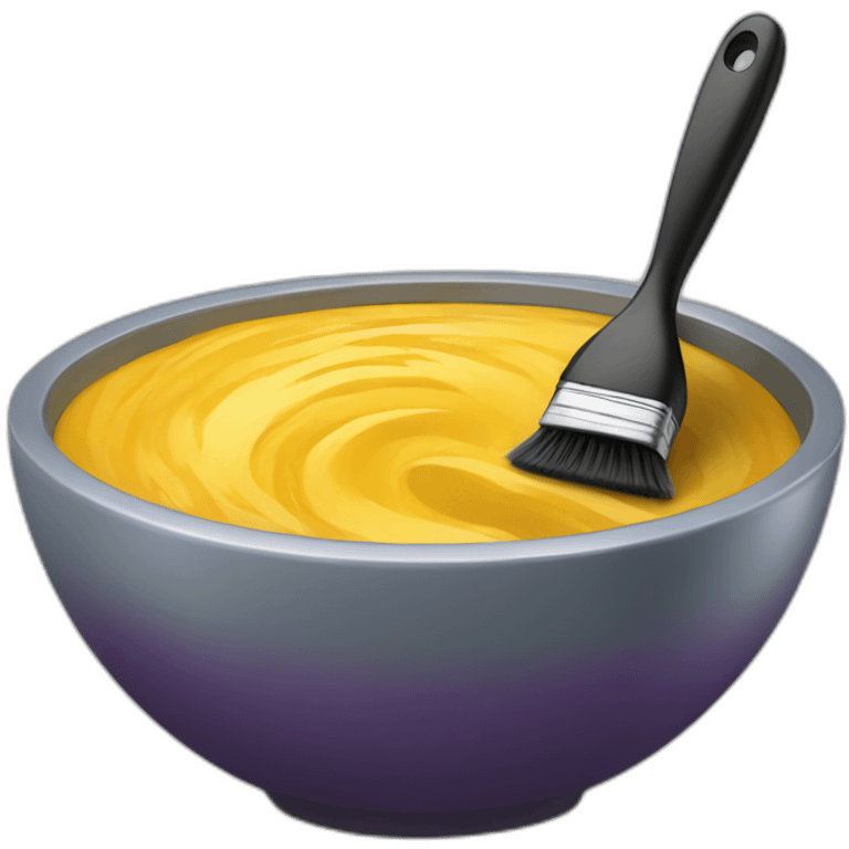 Hair dye bowl and brush emoji