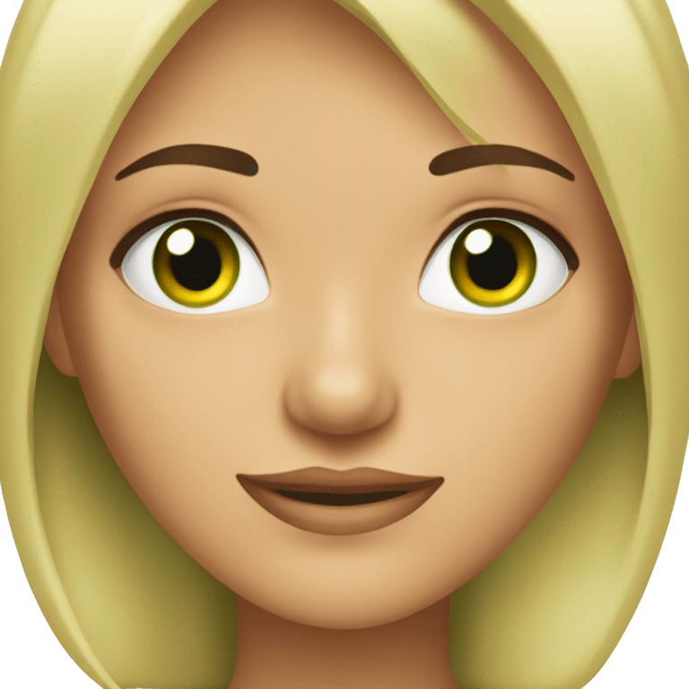 Rubia de ojos verdes bonita  emoji