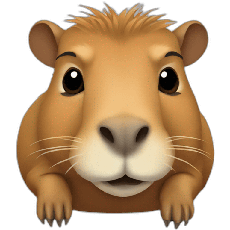 Capybara lying  emoji