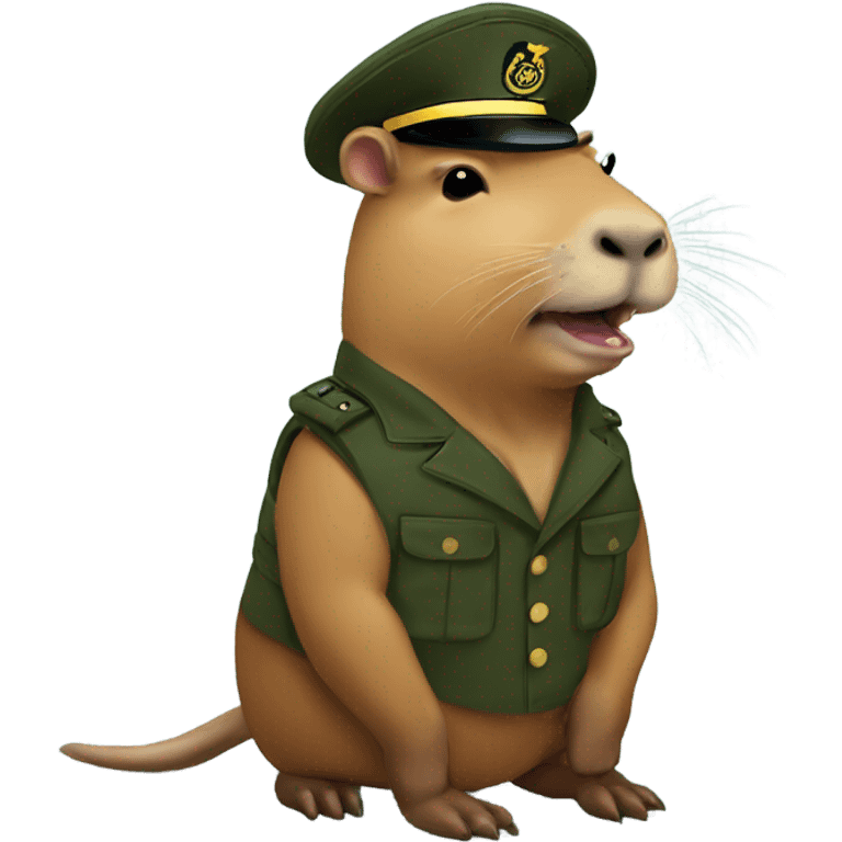 Capybara in the marines emoji