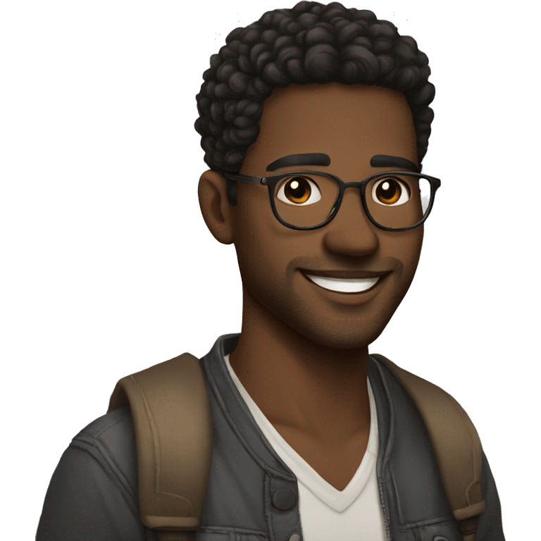 Portrait, American Male, Gay, Feminine 23	Black	Handsome features, soulful brown eyes, infectious smile	Aspiring musician emoji