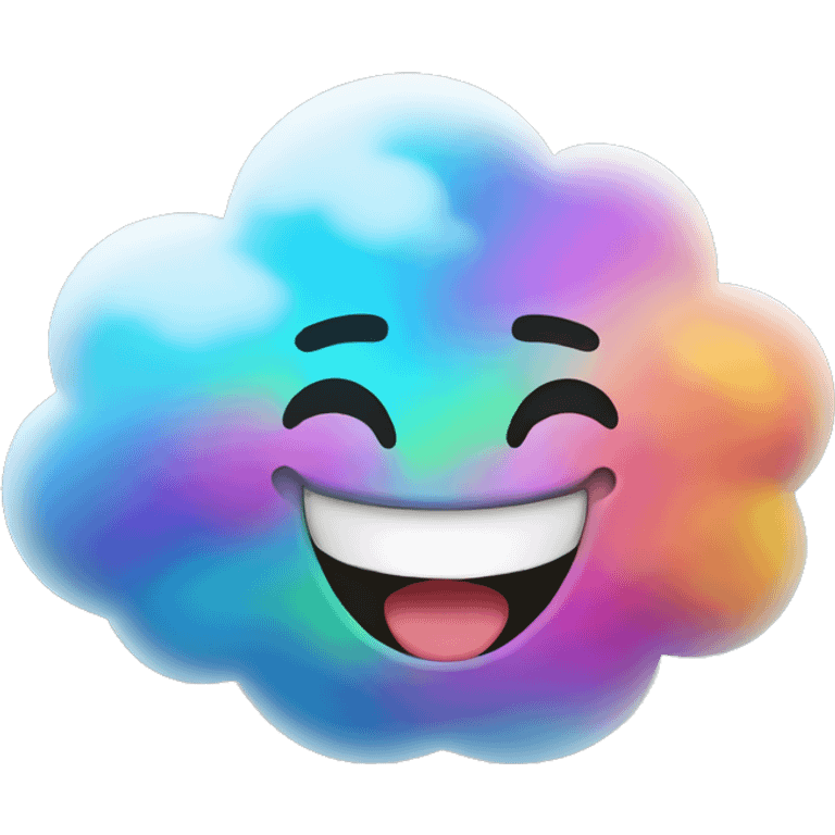 colorful cloud laughing emoji