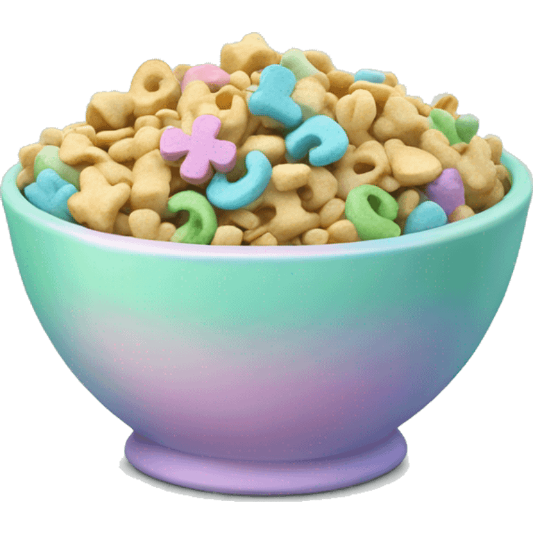 Pastel bowl full of Lucky charms  emoji