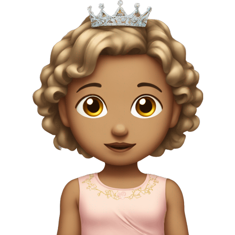 Baby girl with tiara emoji