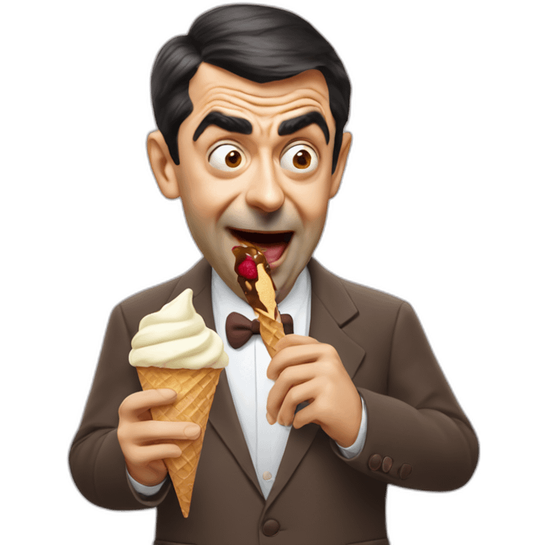 Mr.bean eating ice cream emoji