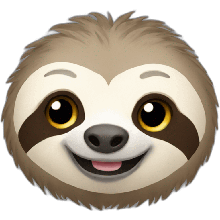 Sloth-happy emoji