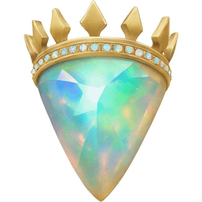 opal gemstone crown emoji