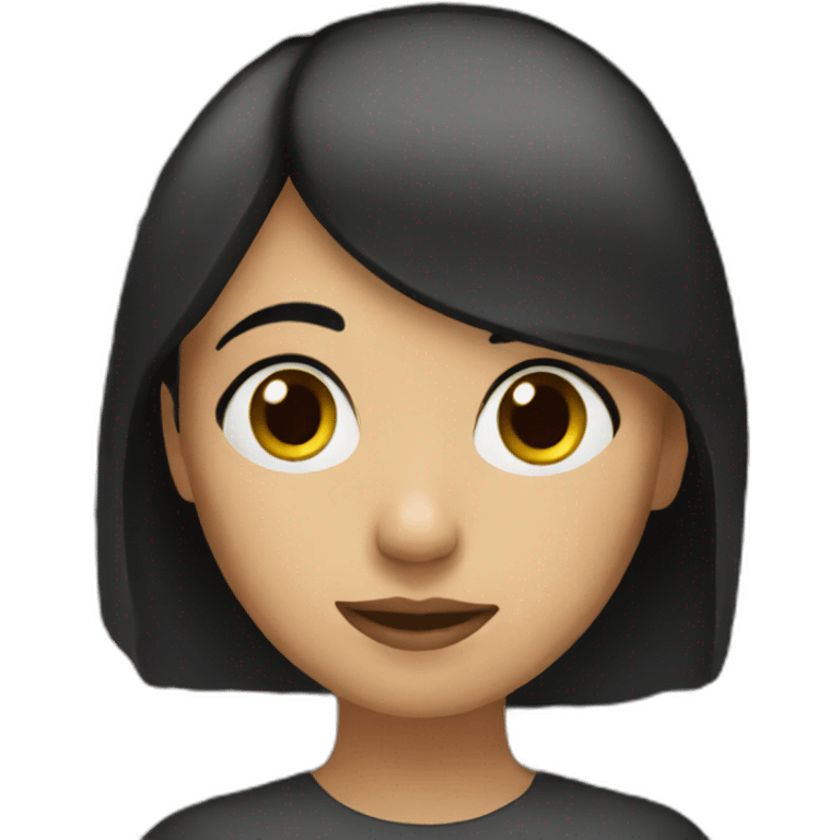 girl with black straigh hair emoji