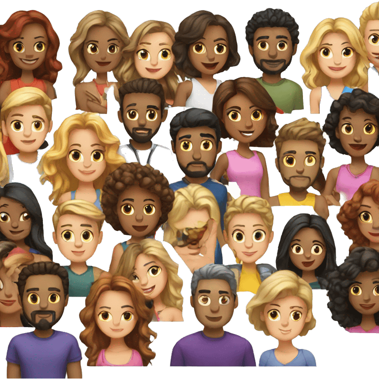 A bunch of different people emoji