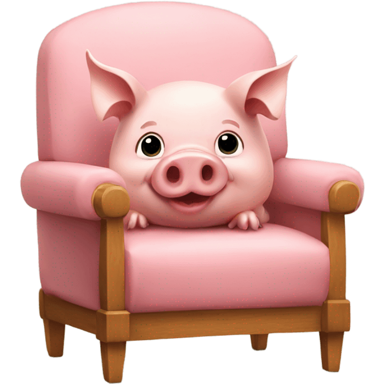 Pig on chair emoji