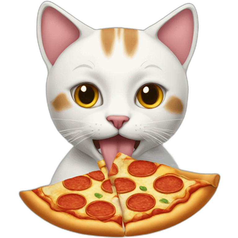 cat eat pizza emoji