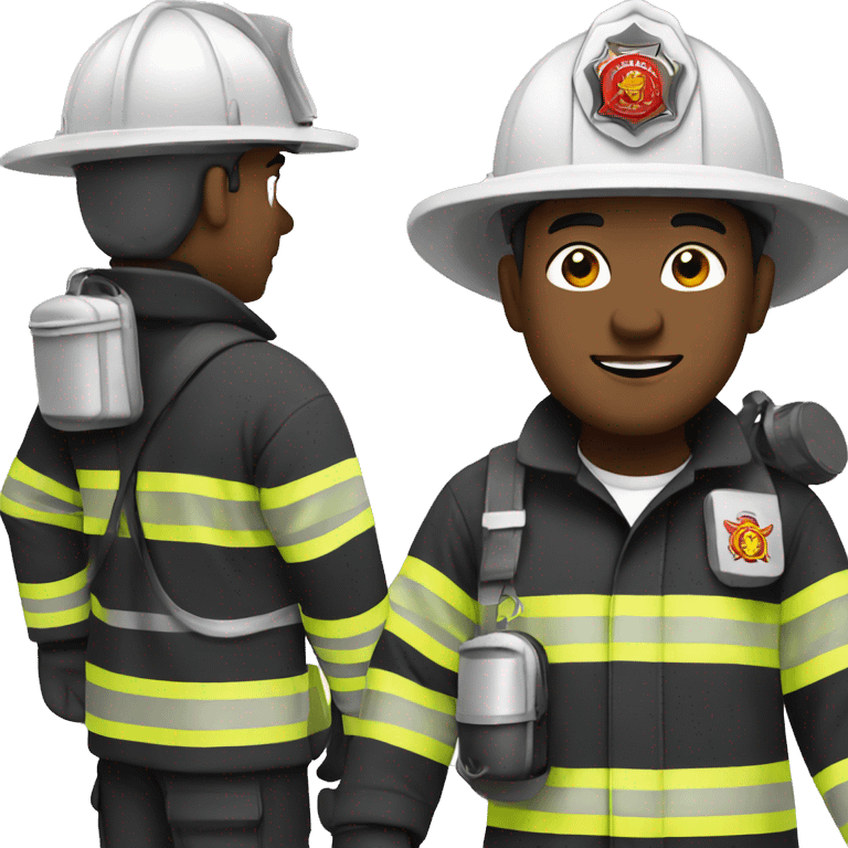 White coloured firefighter emoji