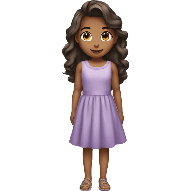 A girl standing in a dress emoji