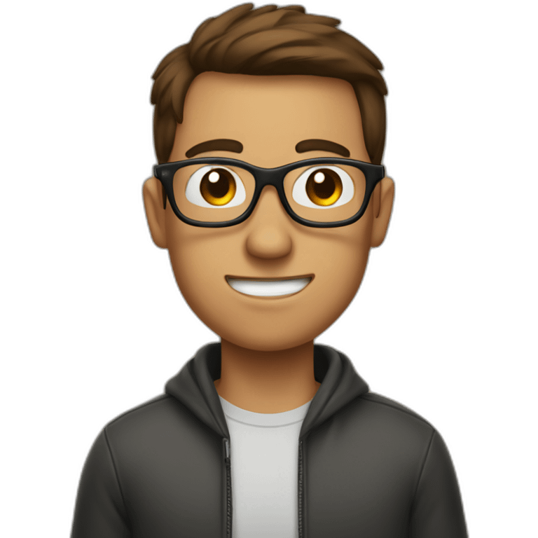 brown-short-haired man wearing glasses, struggling to fit a key into a door-lock emoji