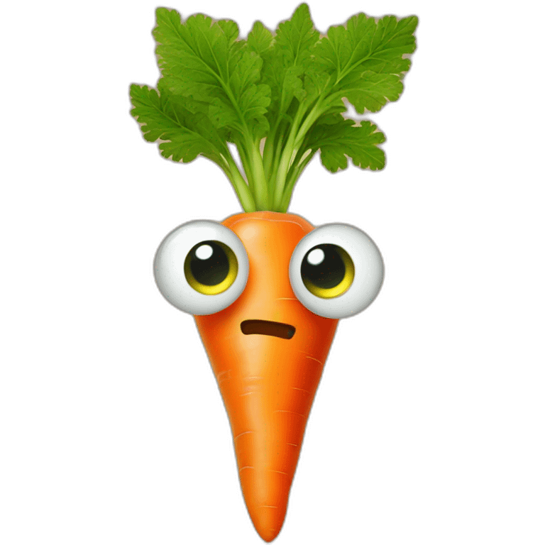 carrot with eyes emoji