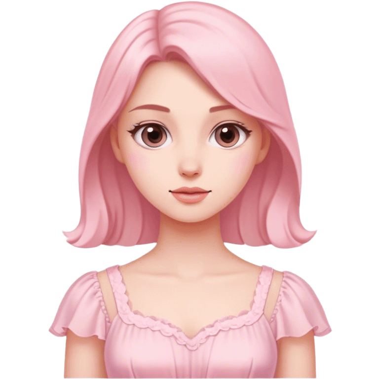 pastel pink spring dress emoji