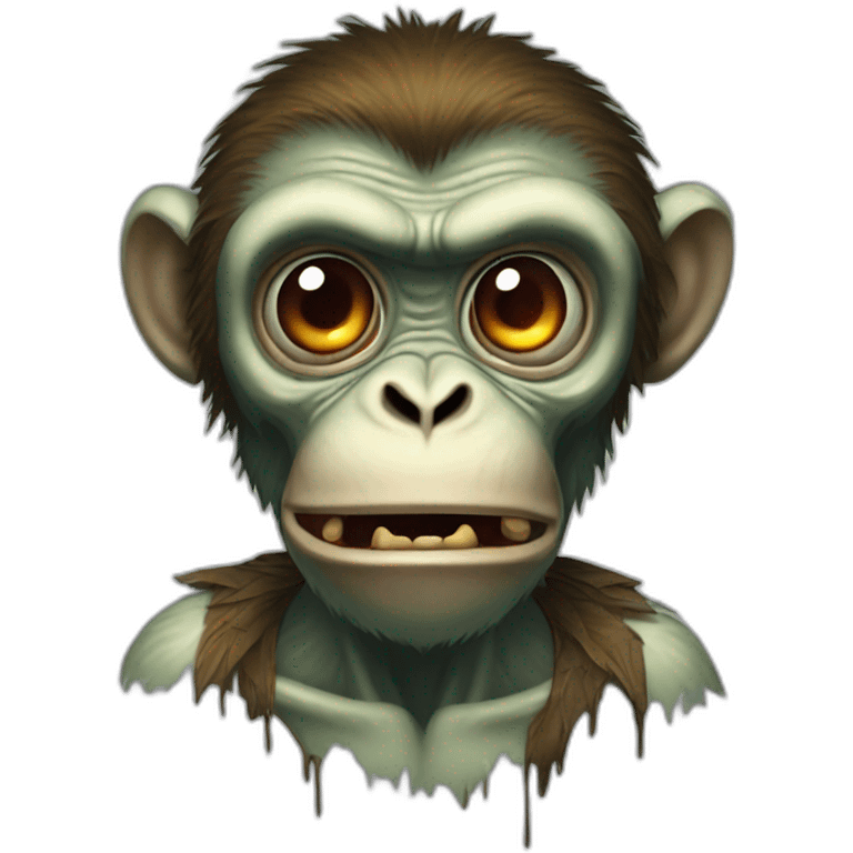 Zombie monkey emoji