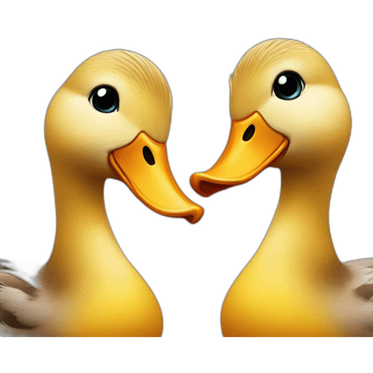 Duck couple in love emoji