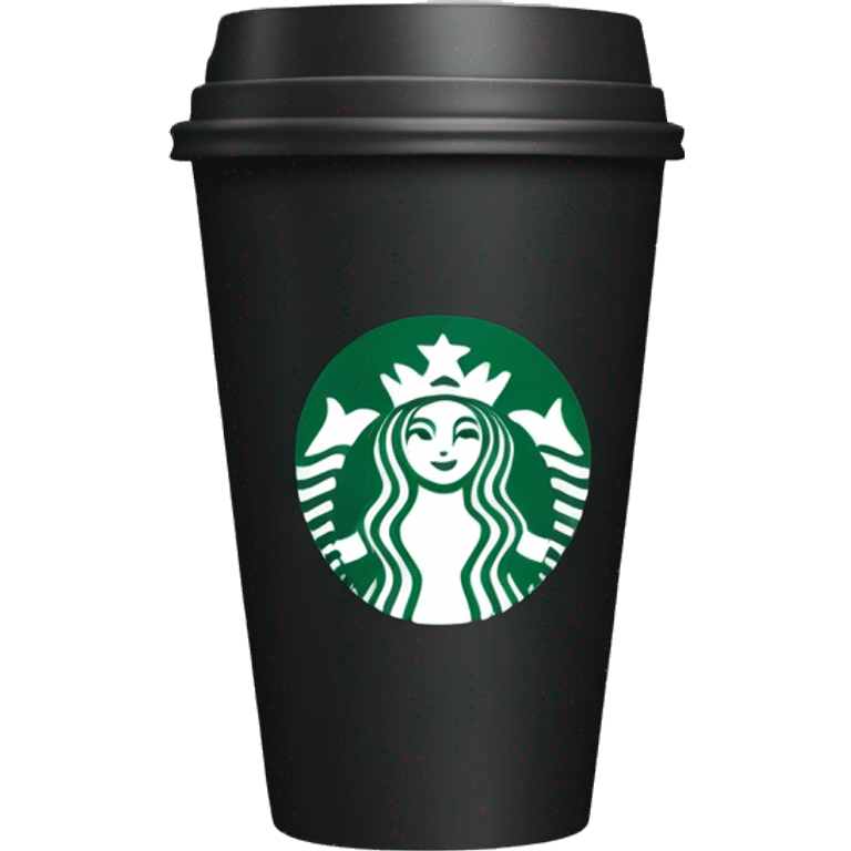 black starbucks coffee cup emoji