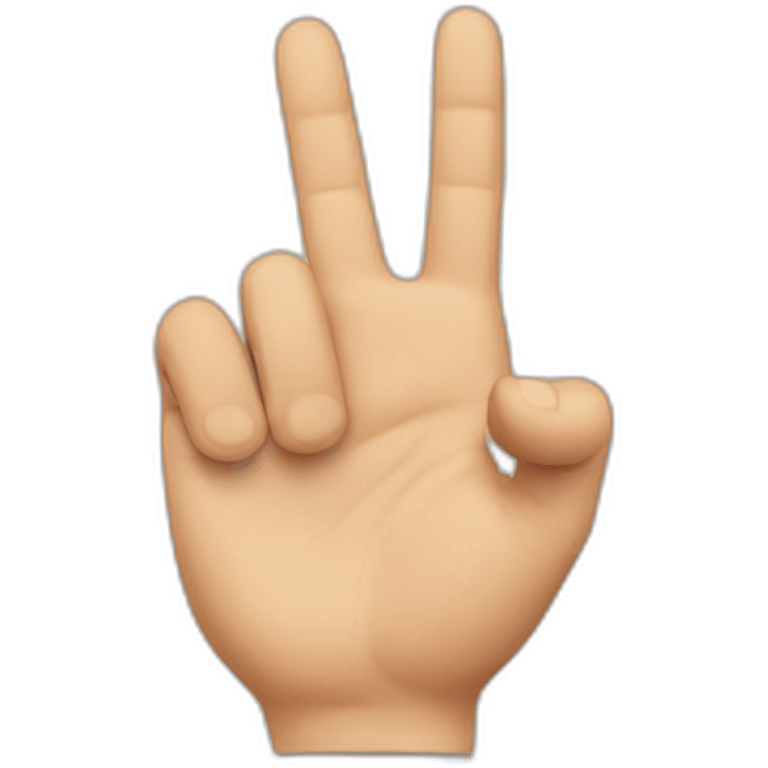 Hand showing 3 fingers emoji