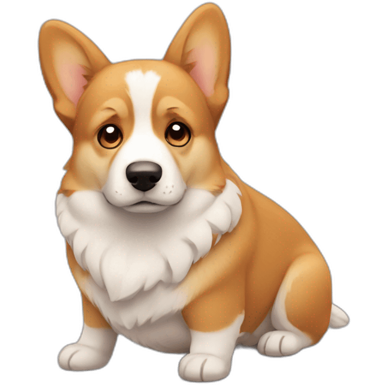 sad corgi emoji