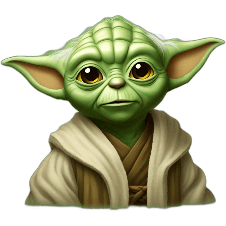 Yoda bois une bierre emoji