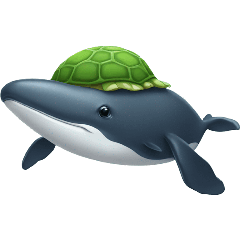 whale with turtle shell emoji