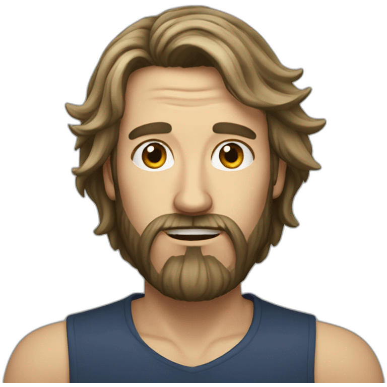 filthy english man with long hair and beard emoji