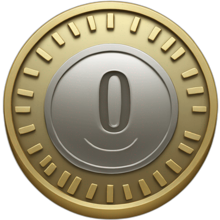 a coin with 0 label and percentage sign emoji