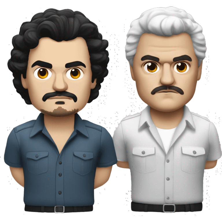 wagner moura narcos in memoji style only head emoji