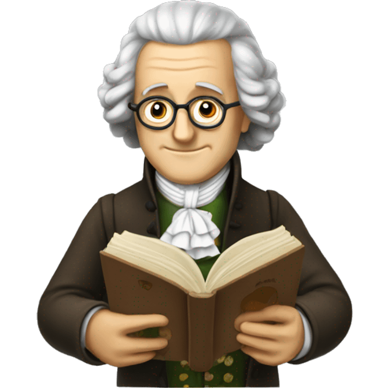 Goethe reading book emoji