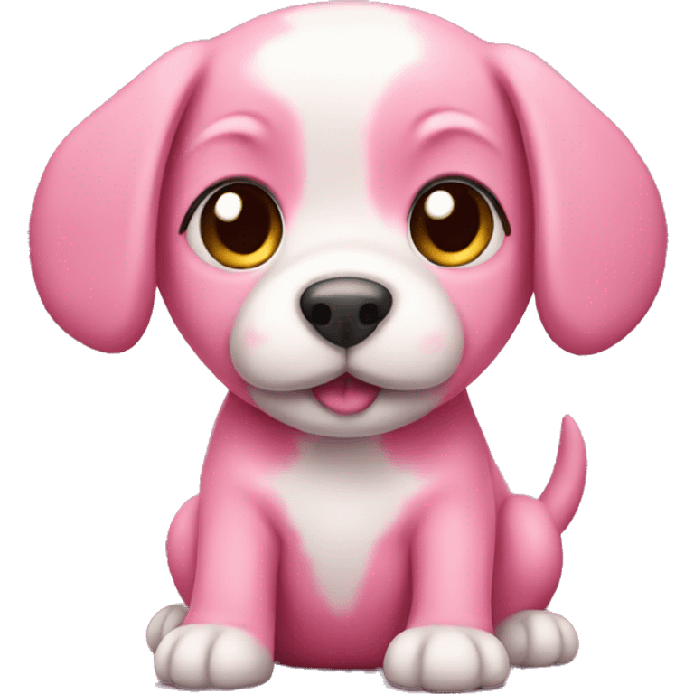 Pink puppy emoji