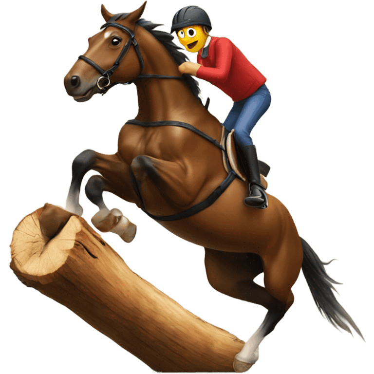 Horse Jumping a Log emoji