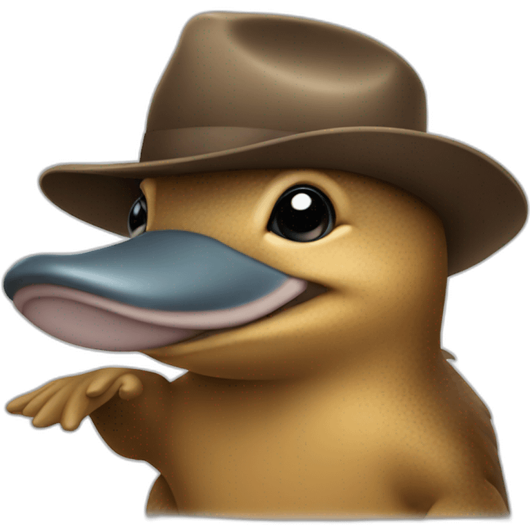 cute Platypus with hat emoji