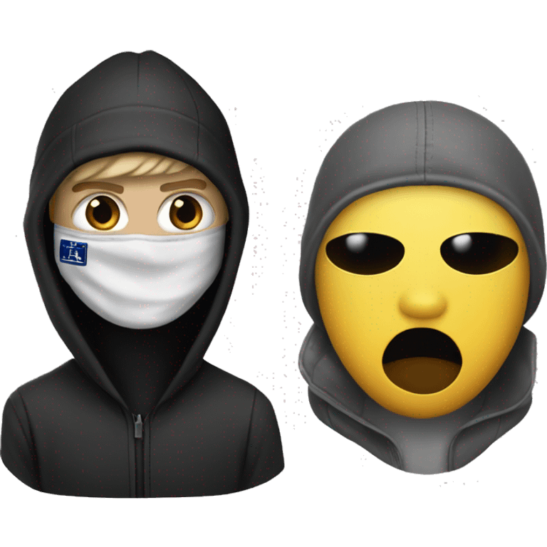 justin bieber with a ski mask emoji