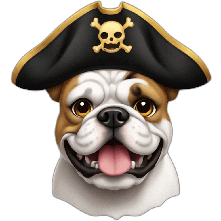 Bulldog pirate emoji