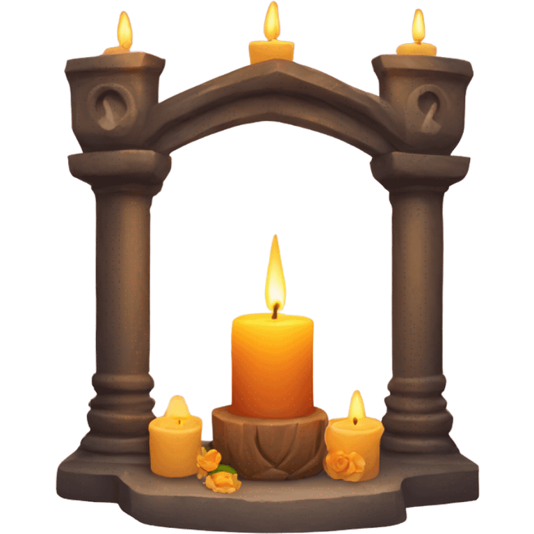 Pretty candle altar   emoji