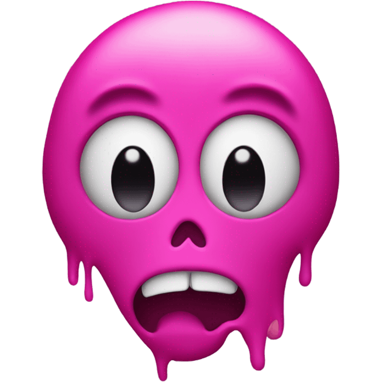 Hot pink ghost face emoji