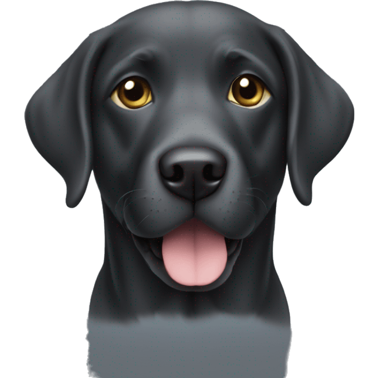 Charcoal Labrador retriever  emoji