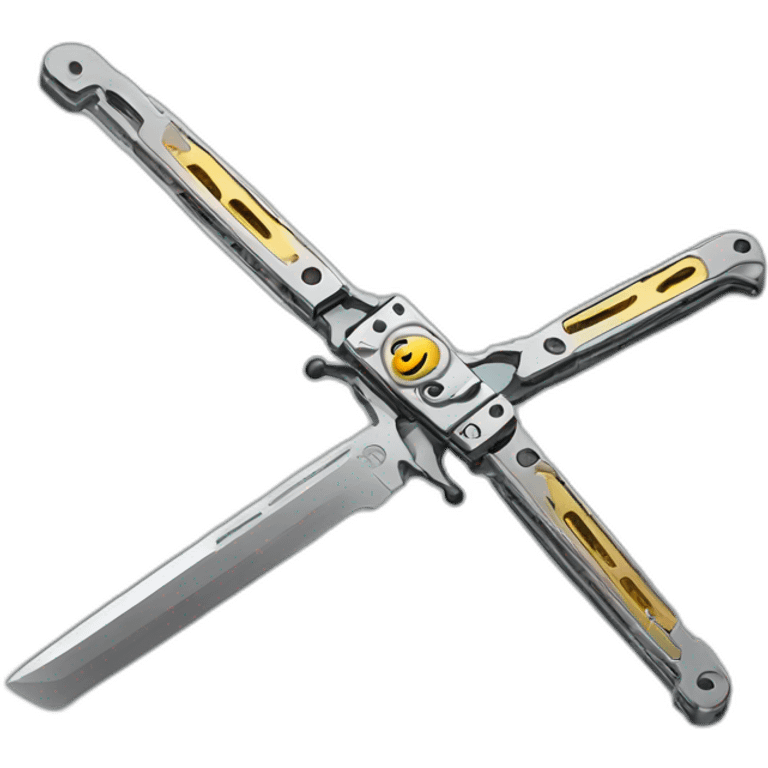 Balisong butterfly knife emoji