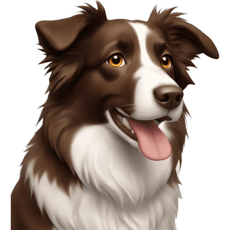 Brown border collie  emoji