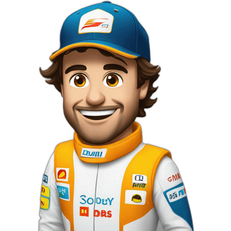 Fernando Alonso festejando emoji