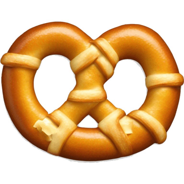 Pretzel with chesse emoji